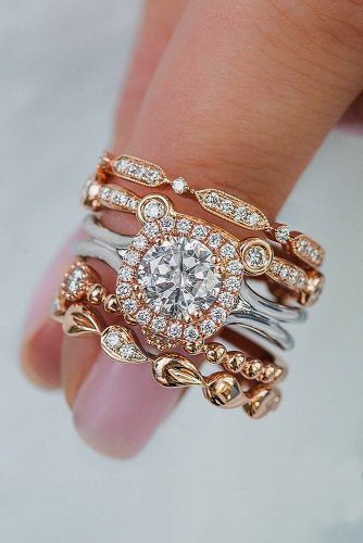 Wedding ring sets become more and more popular among couples. They are not only creating the perfect combination of engagement ring and wedding band but also they solve the problem of choice.