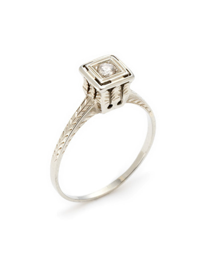 Portero Luxury Art Deco White Gold #gilt #silver #diamond #gold #fashion #ring