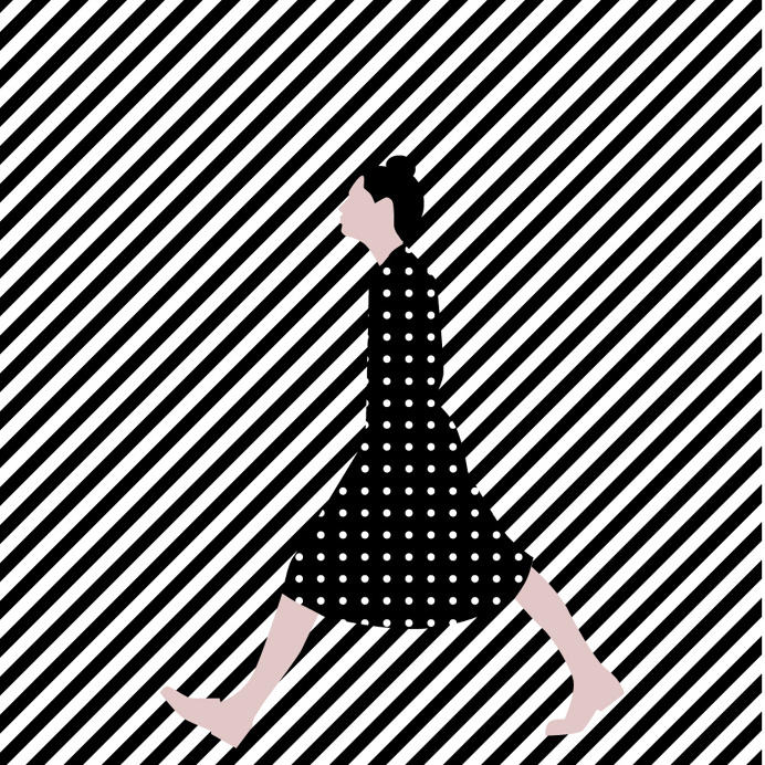 Geometric illustrations on Behance #Illustration #illu #geometric #person #lines #dots #pattern #wlking #iconic #icon #human