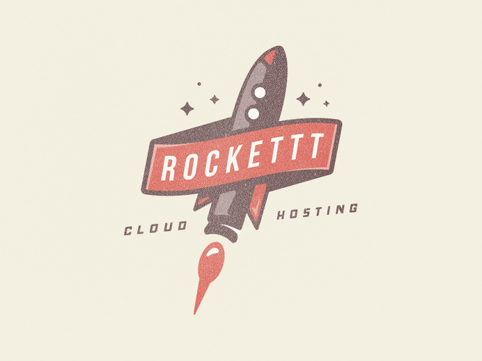 Rockettt Cloud Hosting #design #texture #hosting #identity #logo