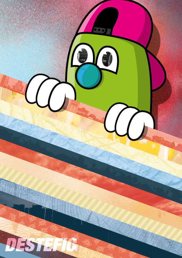 Poster design - Destefic #pattern #design #graphic #paint #illustration #colour #poster #mixed #cartoon #media #character