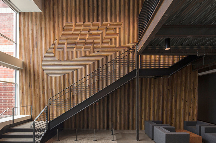 FWD // Nike Workplace Brand Walls | HYPEBEAST #interior #design #texture #athletics #nike #sports #swoosh