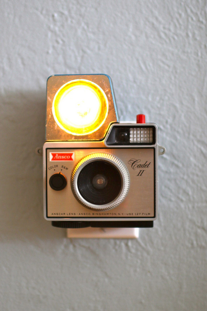 Vintage Camera Nightlight - Ansco Cadet II w/flash | #camera #nightlight #vintage