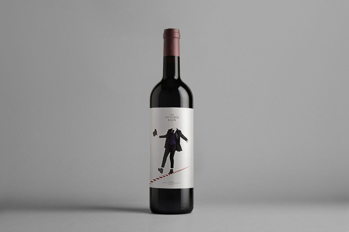 The Invisible Man, wine label by Estudio Maba #label #wine #bottle #suit #elegant #invisible #man