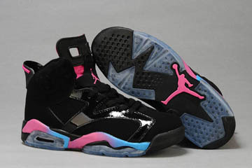 Sky Blue and Pink/Black Retro 6 Jordan Basketball Sports Shoes Mens(Another Look) #shoes