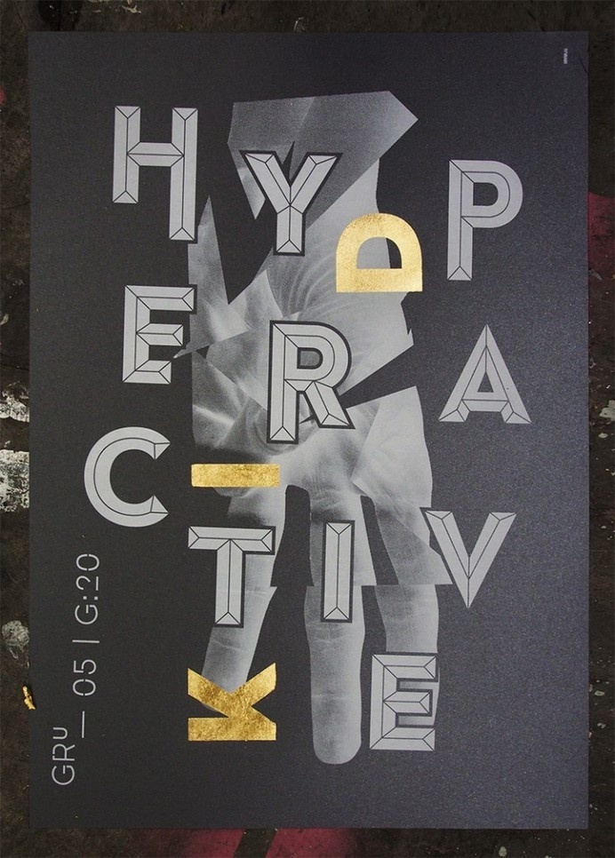 Hyperactive Kid GOLD EDITION #design #graphic #poster #typography