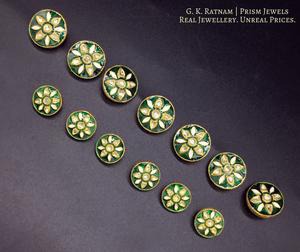 Sherwani Buttons - gold diamond polki kundan meena jadau jewellery