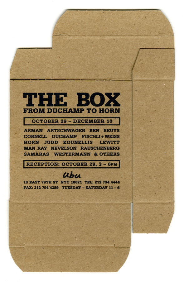 Container List: Eileen Boxer for Ubu Gallery #print