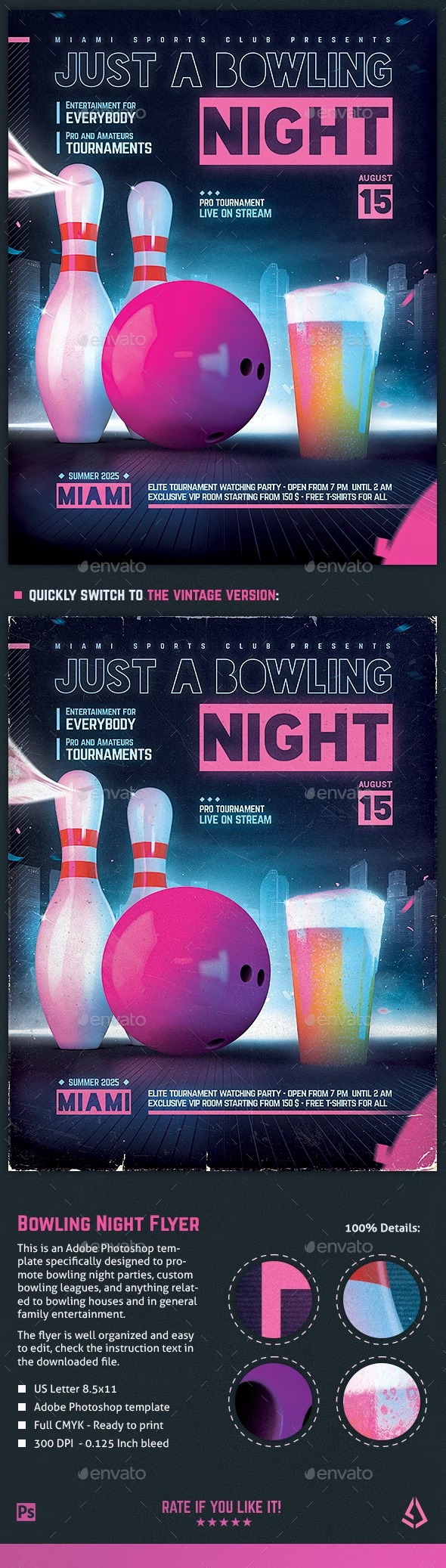 DOWNLOAD:
https://graphicriver.net/item/bowling-night-flyer-poster-template/38036033

This is an bowling flyer template specifically designed to promote bowling tournaments, summer bowling leagues, family fun centers and amusement centers and in general anything related to the sport of bowling and family entertainment.
