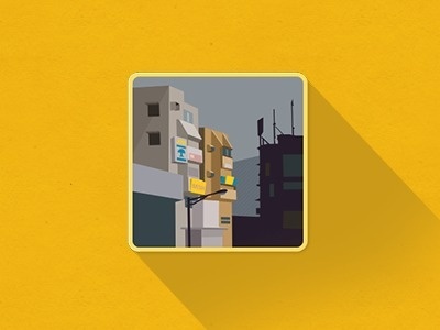 MUMBAI flat icon #flat #iconography #icon #mumbai #india #lamps #street #buildings