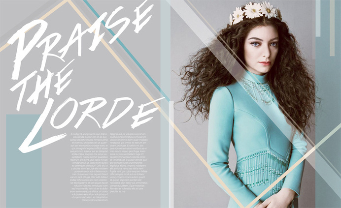 Portfolio / Layout / Lorde Profile Design #design #spread #lorde #music #layout #magazine #typography