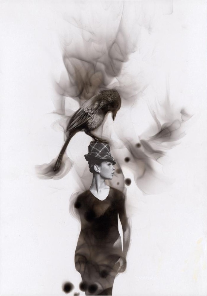 Steven Spazuk Uses Fire to Paint Birds