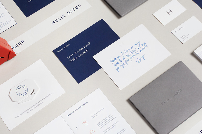 Helix Sleep Branding & Packaging by High Tide NYC.#branding #packaging #print #editorial #artdirection #logo #wordmark #icon #envelope #de