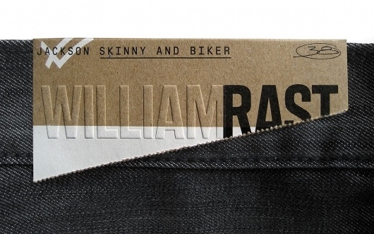 Jean Label #emboss #raw #label #cardboard