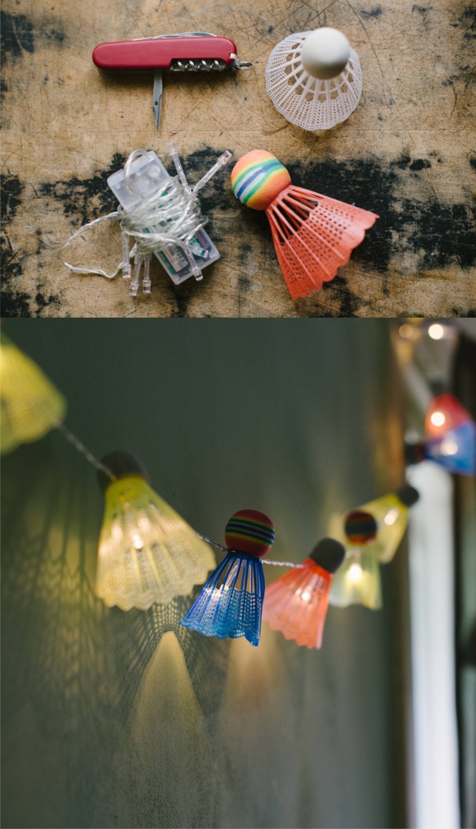 Badminton balls light #DIY