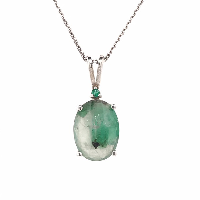 Brazilian Emerald and Beryl Pendant