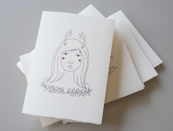 Christmas Card 2012 #girl #card #christmas #illustration #xmas