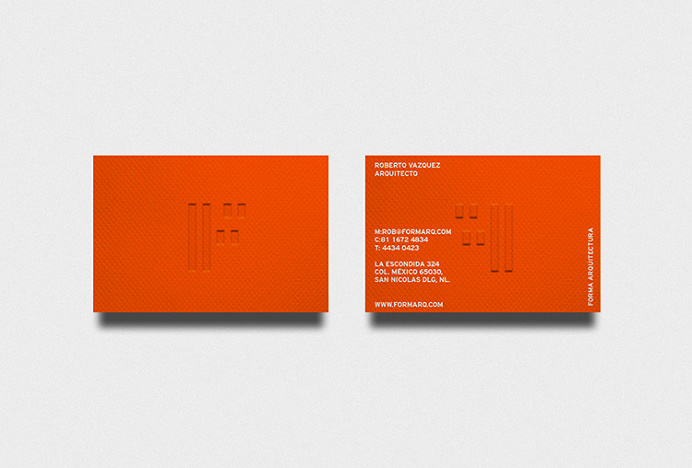 Forma by About Design #orange #branding #stationary #business card