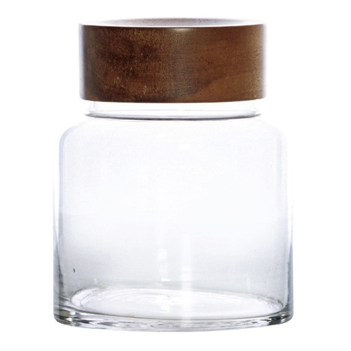 Mangrove Round Lidded Cylinder Jar, 18 cm