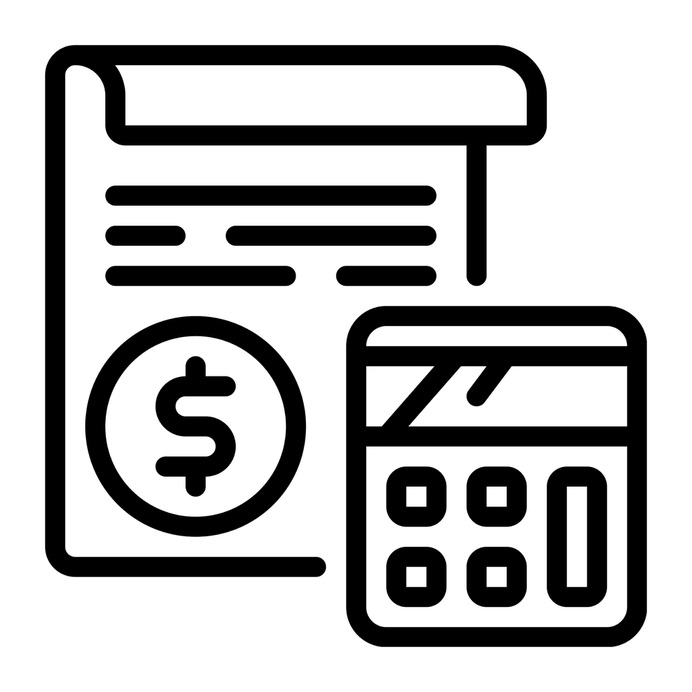 See more icon inspiration related to cost, budget, money, business and finance, finances, calculators and calculator on Flaticon.