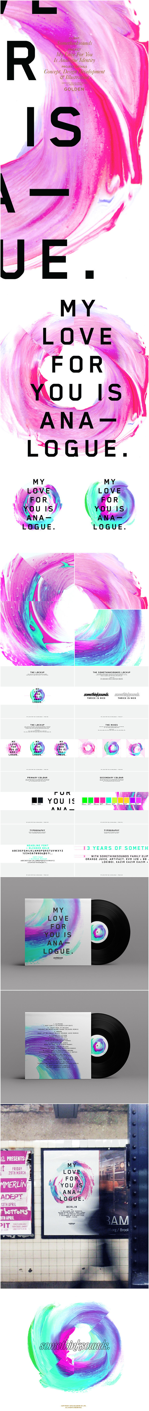 Somethinksounds My Love For You Is Analogue on Behance #branding #album