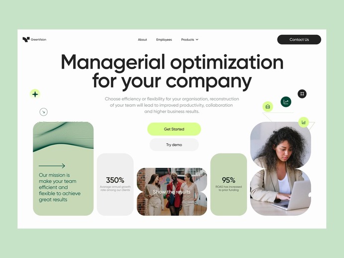 Green Vision – Workflow optimization website
