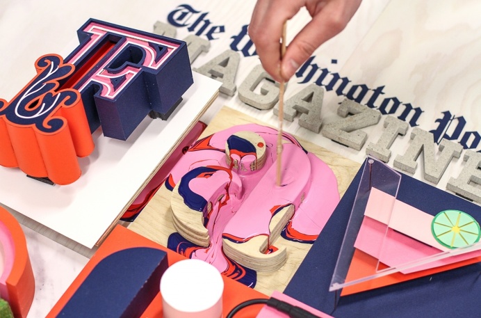 Washington Post is one of the biggest newspapers in the U.S. When they started planning for their readers Favorite's Issue they wanted som #colourful #washington #tactile #design #graphic #snask #colorful #handmade #typography