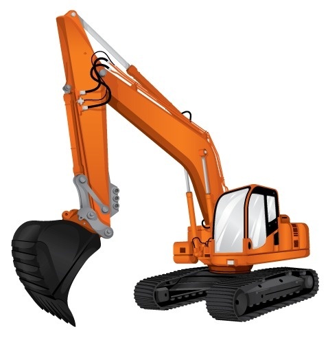 Heavy Machinery on the Behance Network #machinery #illustration #orange #construction
