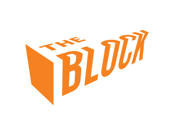The Block logo, Widgets & Stone, Chattanooga, TN #logo #urban #orange #climbing #chattanooga #widgetsstone #the block #ben dicks #paul rusta