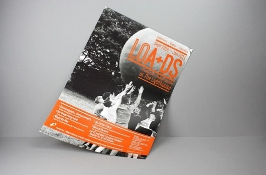 Effektive Studio. +44 (0)141 221 5070 #effektive #guide #exhibition #poster #loa+ds #mailer #fluroescent #typography