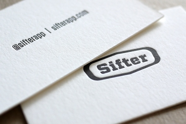 Sifter Letterpress Business Cards Printed By @HobanPress #cards #business