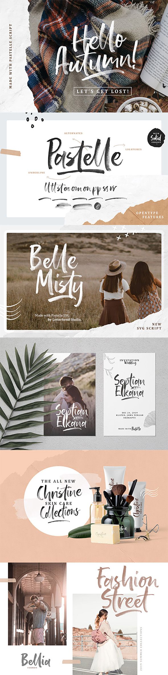 Pastelle SVG Font by letterhend