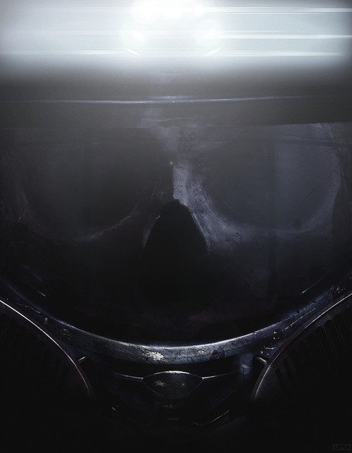 Art for Amy #skull #helmet #space