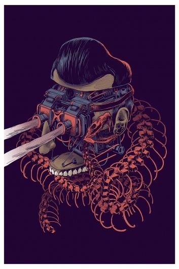 Smithe #skeleton #robot #anatomy #lazers #snake #illustration #squiff