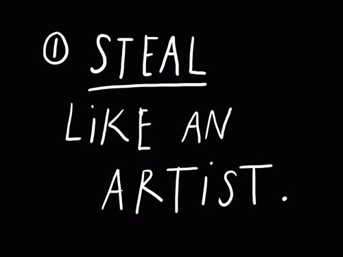 How To Steal Like An Artist (And 9 Other Things Nobody Told Me) - Austin Kleon #blackwhite #artist #informational #swords