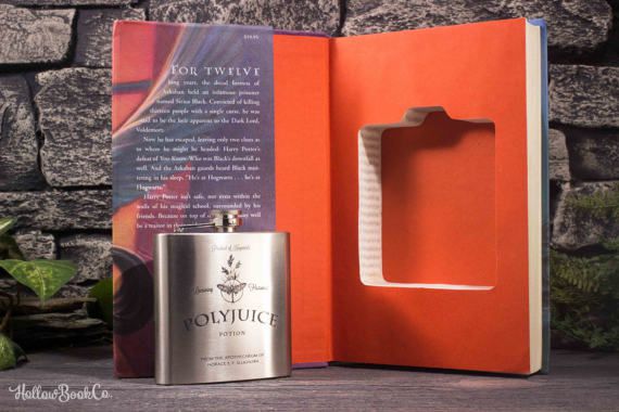 Hollow Book Safe & Polyjuice Hip Flask Harry Potter and The
