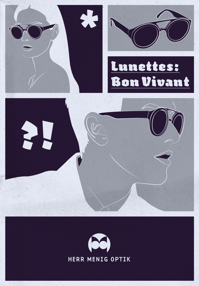 Ad illustration for Herr Menig Optik, an optician in Nürnberg Germany - www.philippzm.com #glasses #optician #vector #lunettes #illustration #ad