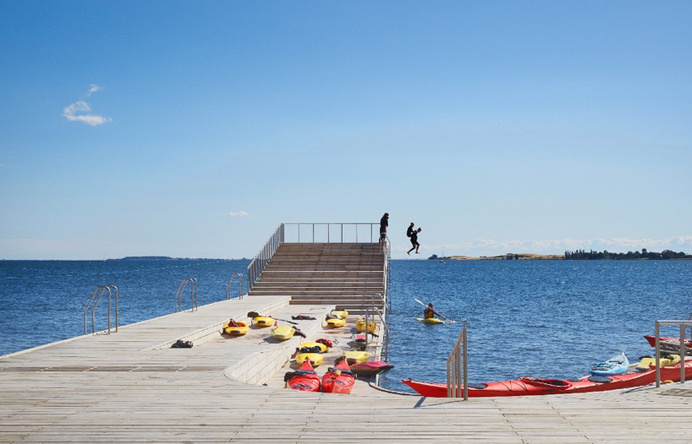 JDS architects julien de smedt faaborg harbour bath copenhagen designboom #waterfront