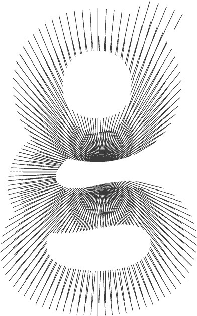 Moirétesk. Check on Behance for animation! #lines #effect #moire #letter #typeface #type
