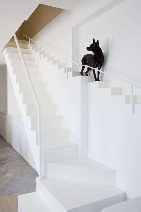 House Renovation in Vietnam by 07Beach #staircase #dog