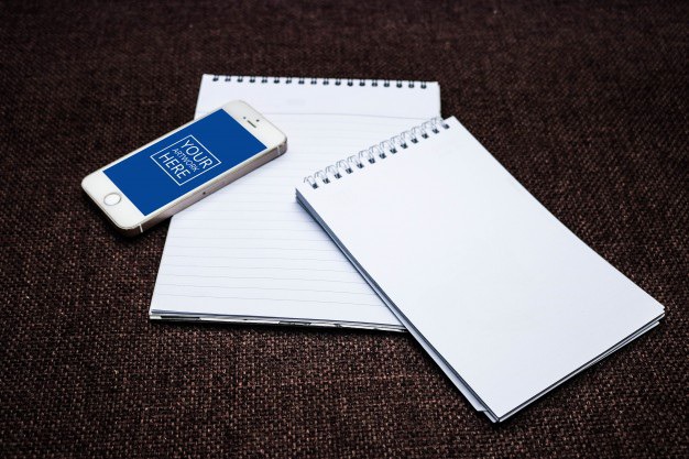 Notepad with smartphone mockup Free Psd. See more inspiration related to Mockup, Business, Template, Paper, Table, Space, Notebook, Smartphone, Stationery, Corporate, Mock up, Desk, Branding, Document, Templates, Brand, Page, Notepad, Sheet, Blank, Copy, Empty and Mock on Freepik.