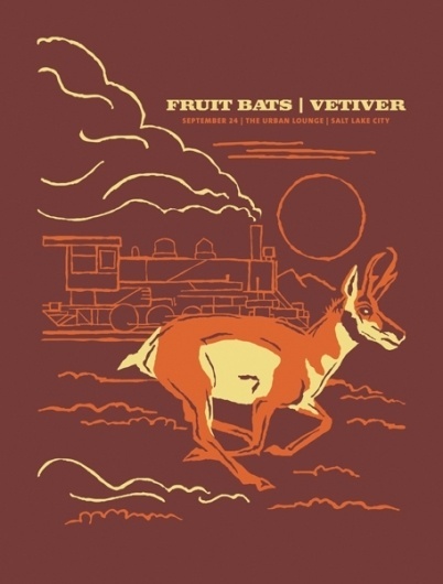 GigPosters.com - Vetiver - Fruit Bats #illustration #design #poster #typography