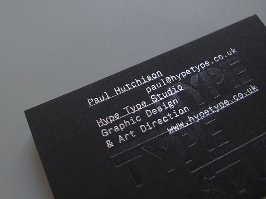 Hype Type Studio / Paul Hutchison — Graphic Design & Art Direction #foil #stationery