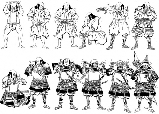 Samurai-armor-2.jpg (image) #samurai #preparing #illustration #armour