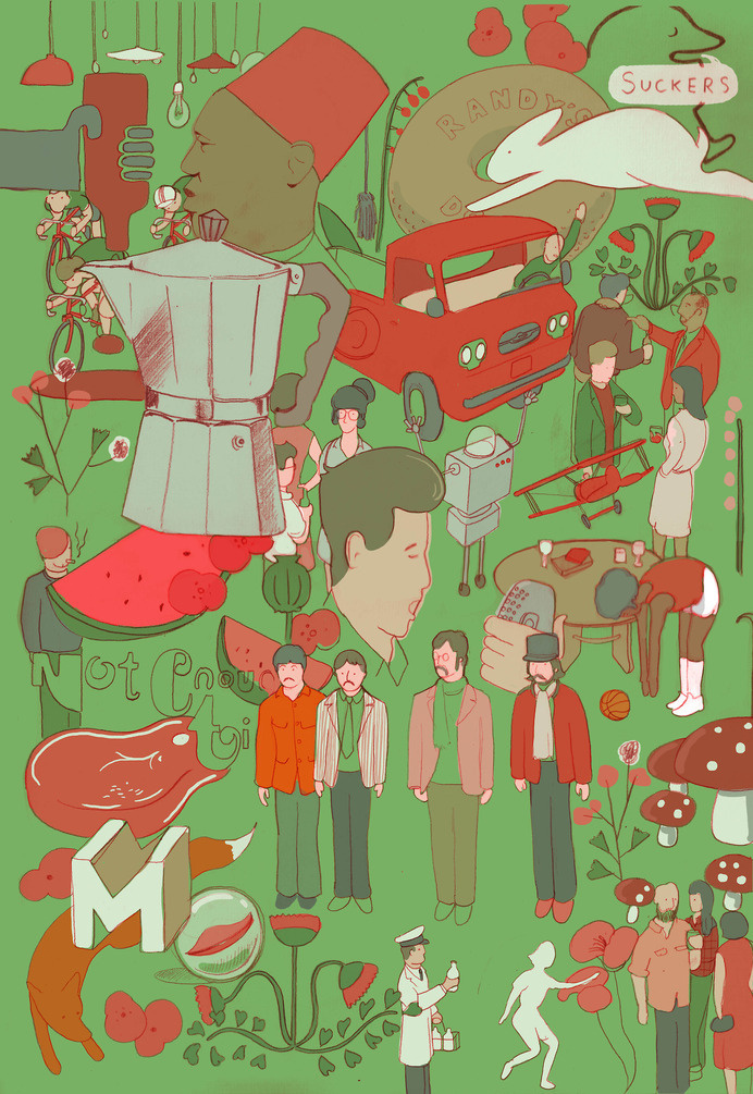 By Michael Constantine #illustration #poster #green