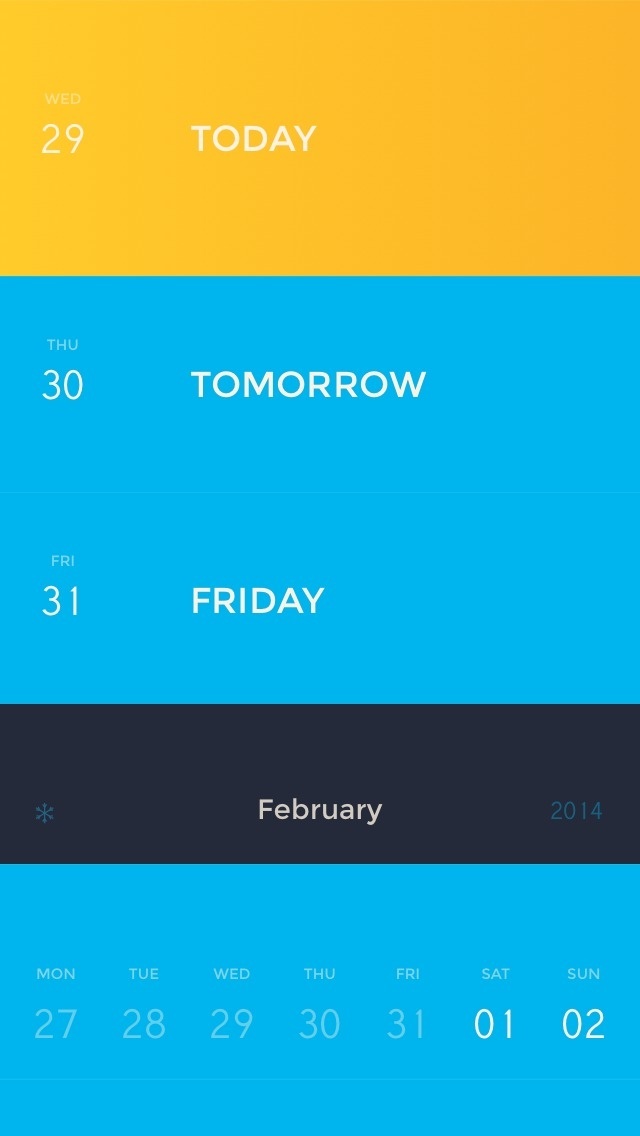 Peek Calendar #iphone #ui