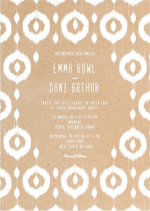 Transcended Ikat - Engagement Invitations #paperlust #engagement #engagementinvitation #invitation #engagementcards #engagementinspiration
