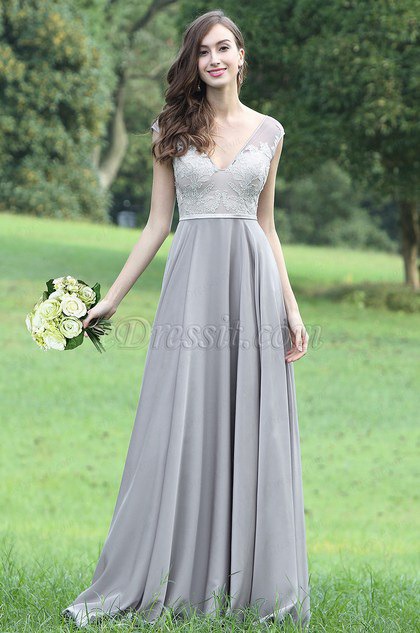 eDressit Latest Grey Sexy Lace Evening Dress (00171008)
