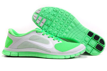 Nike Free 4.0 V3 Pure Platinum White Poison Green-Mens #shoes