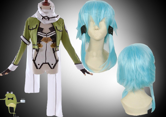 Sword Art Online Sinon Cosplay Costume + Wig #sinon #costume #cosplay
